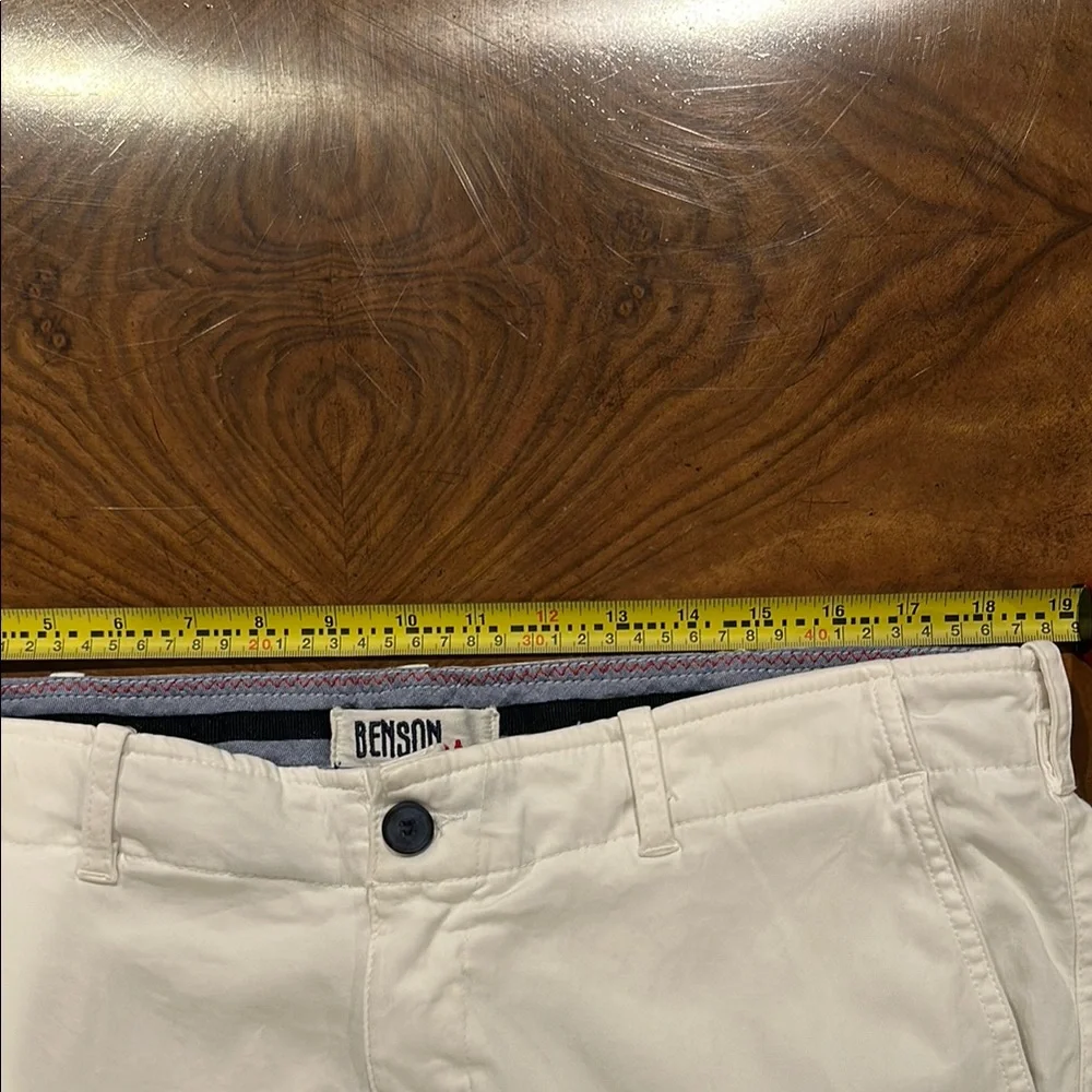 Benson - Cobb Studios Men's Tan Flat Front Shorts - Picture 5 of 6